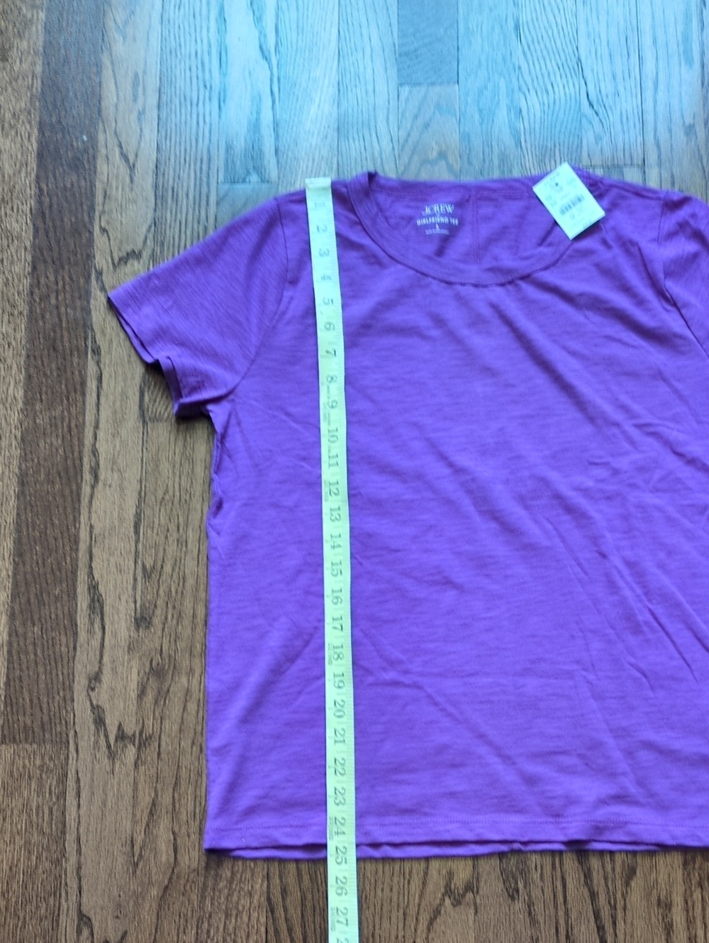 J. Crew Factory Violet Crewneck Short-Sleeve Girlfriend Tee - Picture 4 of 6